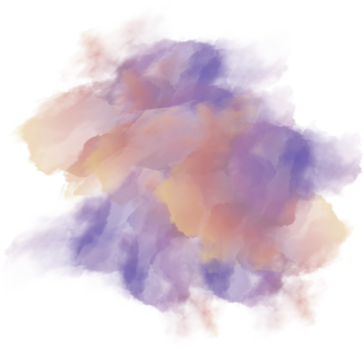 orange purple splash watercolor element
