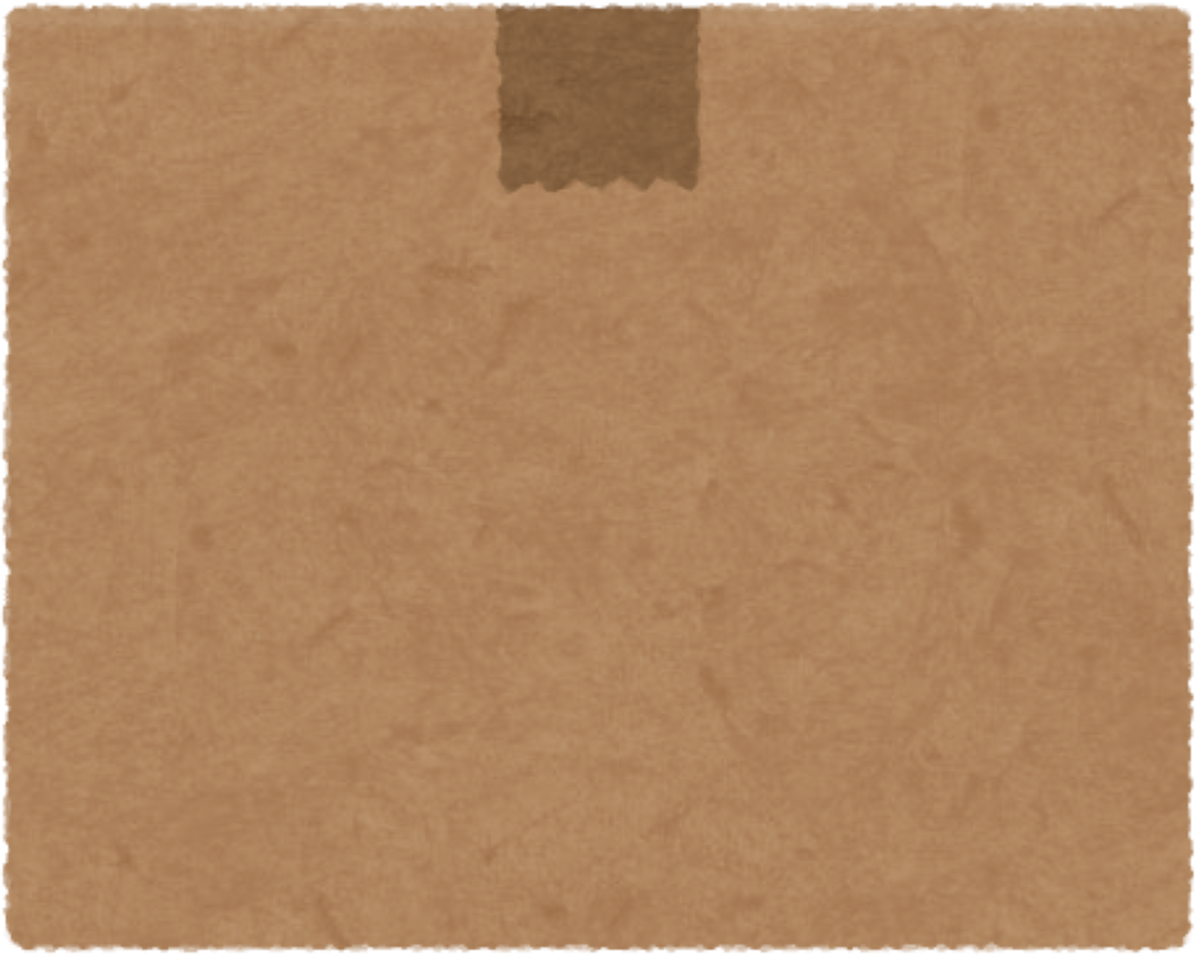 Illustration of a Closed Cardboard Box from Top View